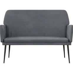 vidaXL Bankje 108x79x79 cm fluweel donkergrijs