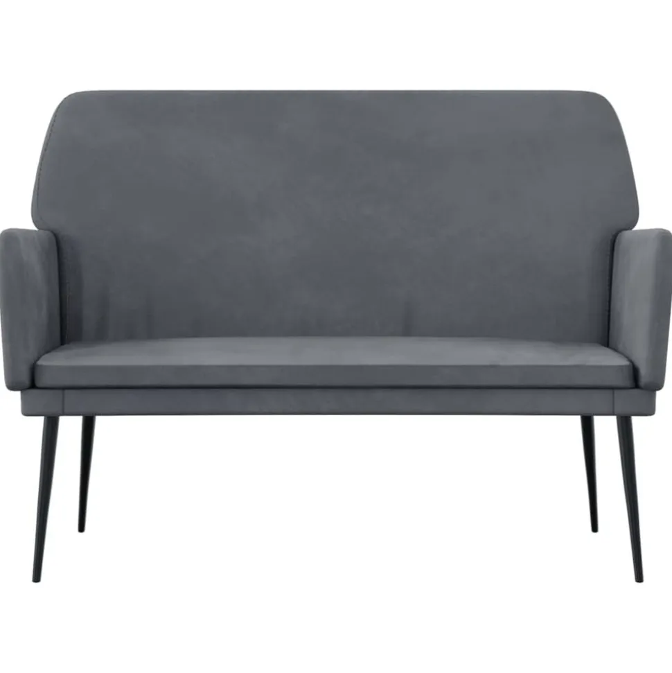 vidaXL Bankje 108x79x79 cm fluweel donkergrijs
