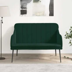 vidaXL Bankje 110x76x80 cm fluweel donkergroen