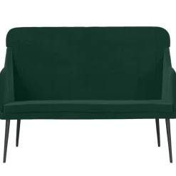 vidaXL Bankje 110x76x80 cm fluweel donkergroen