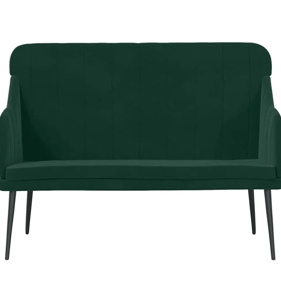 vidaXL Bankje 110x76x80 cm fluweel donkergroen