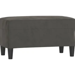 vidaXL Bankje 70x35x41 cm fluweel donkergrijs