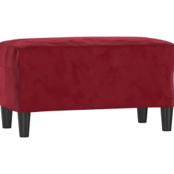vidaXL Bankje 70x35x41 cm fluweel wijnrood