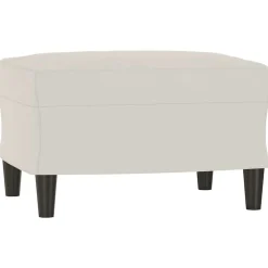 vidaXL Bankje 70x35x41 cm fluweel crèmekleurig