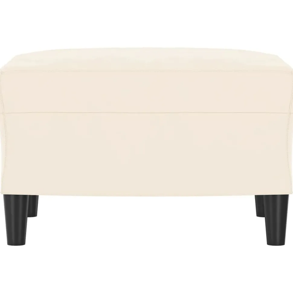 vidaXL Bankje 70x35x41 cm fluweel crèmekleurig