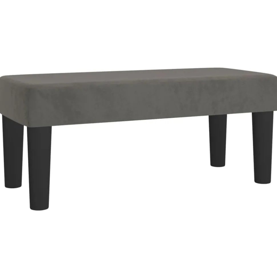 vidaXL Bankje 70x30x30 cm fluweel donkergrijs