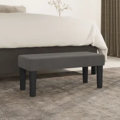 vidaXL Bankje 70x30x30 cm fluweel donkergrijs