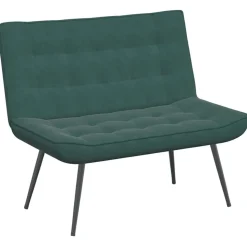 vidaXL Bankje 110x74x84 cm fluweel donkergroen
