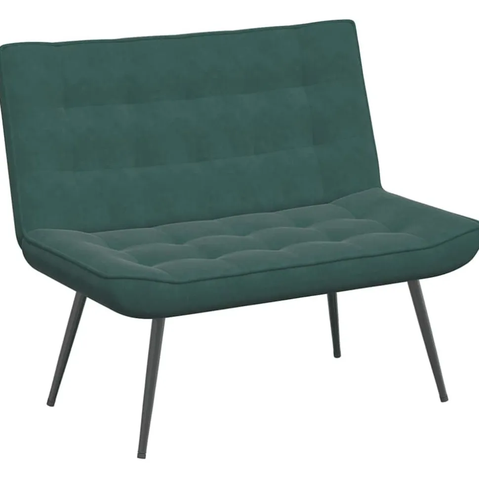 vidaXL Bankje 110x74x84 cm fluweel donkergroen