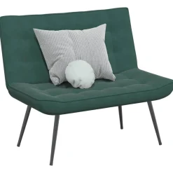 vidaXL Bankje 110x74x84 cm fluweel donkergroen