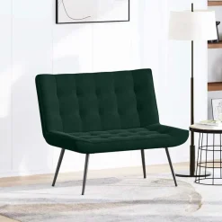 vidaXL Bankje 110x74x84 cm fluweel donkergroen