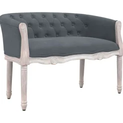 vidaXL Bankje 98x56x69 cm fluweel donkergrijs