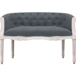 vidaXL Bankje 98x56x69 cm fluweel donkergrijs