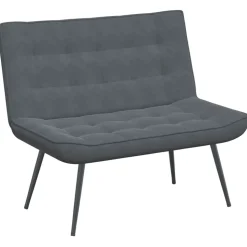 vidaXL Bankje 110x74x84 cm fluweel donkergrijs