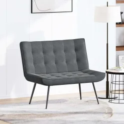 vidaXL Bankje 110x74x84 cm fluweel donkergrijs