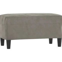 vidaXL Bankje 70x35x41 cm fluweel lichtgrijs