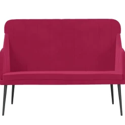 vidaXL Bankje 110x76x80 cm fluweel wijnrood