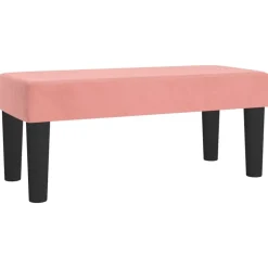 vidaXL Bankje 70x30x30 cm fluweel roze