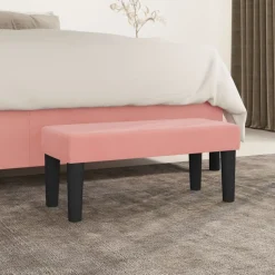 vidaXL Bankje 70x30x30 cm fluweel roze