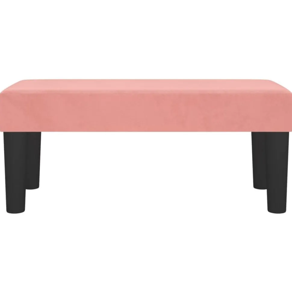 vidaXL Bankje 70x30x30 cm fluweel roze