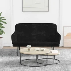 vidaXL Bankje 110x76x80 cm fluweel zwart