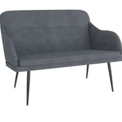 vidaXL Bankje 110x76x80 cm fluweel donkergrijs