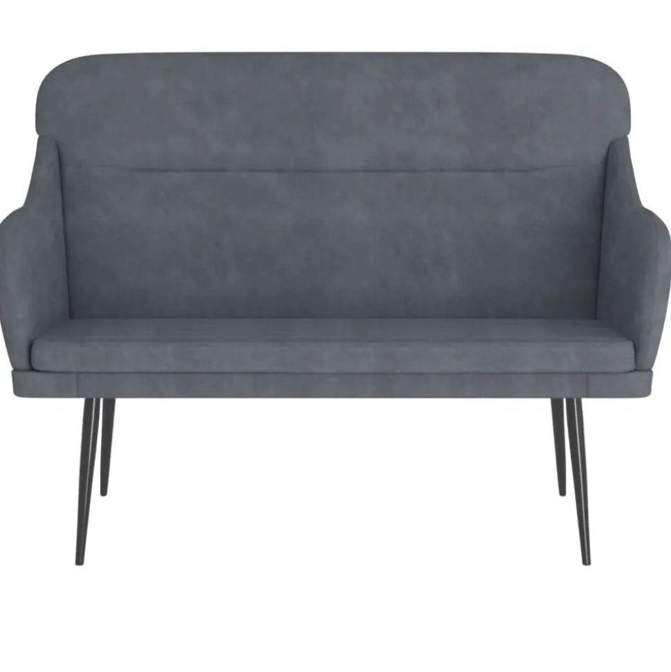 vidaXL Bankje 110x76x80 cm fluweel donkergrijs