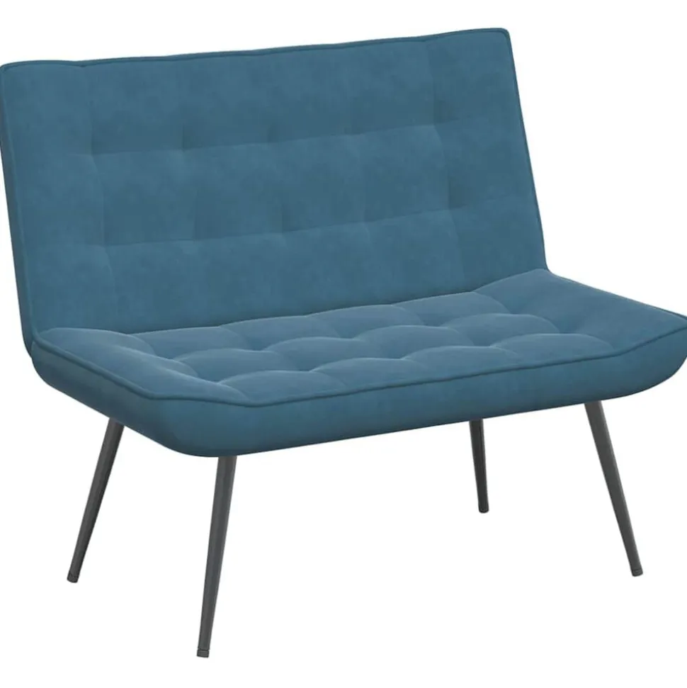 vidaXL Bankje 110x74x84 cm fluweel blauw