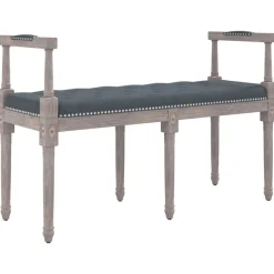 vidaXL Bankje 110x40x70 cm fluweel donkergrijs