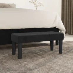 vidaXL Bankje 70x30x30 cm fluweel zwart