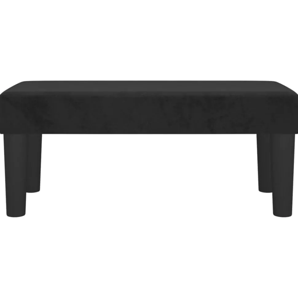 vidaXL Bankje 70x30x30 cm fluweel zwart