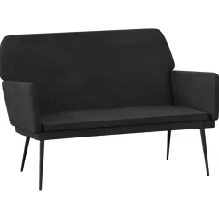 vidaXL Bankje 108x79x79 cm fluweel zwart