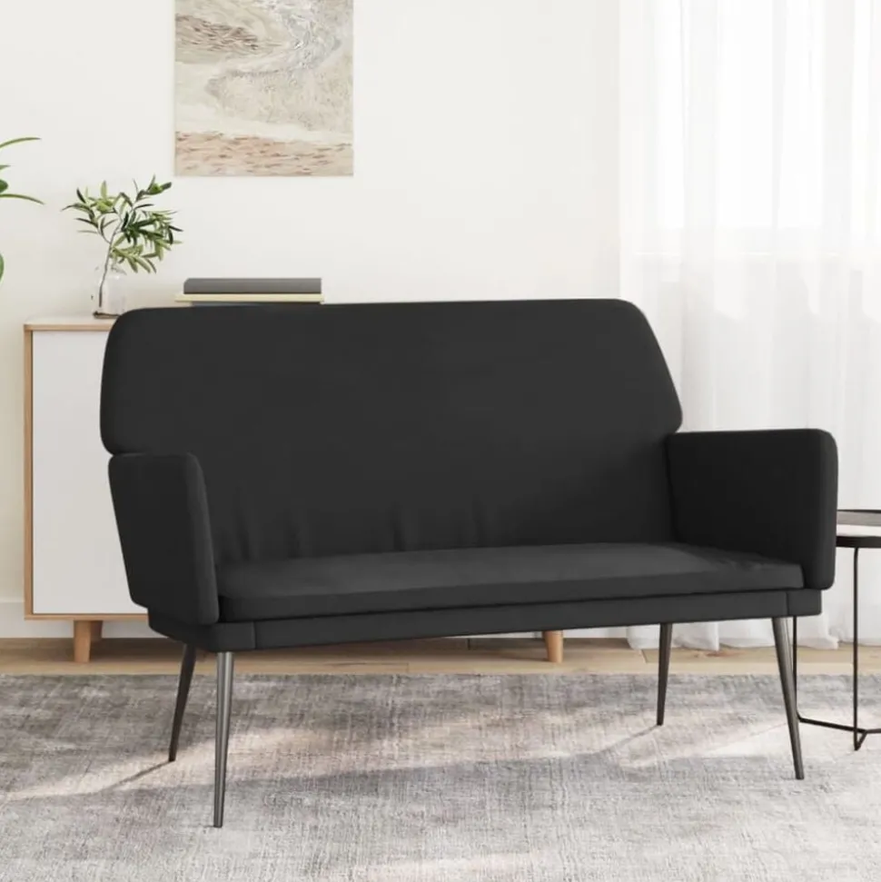 vidaXL Bankje 108x79x79 cm fluweel zwart