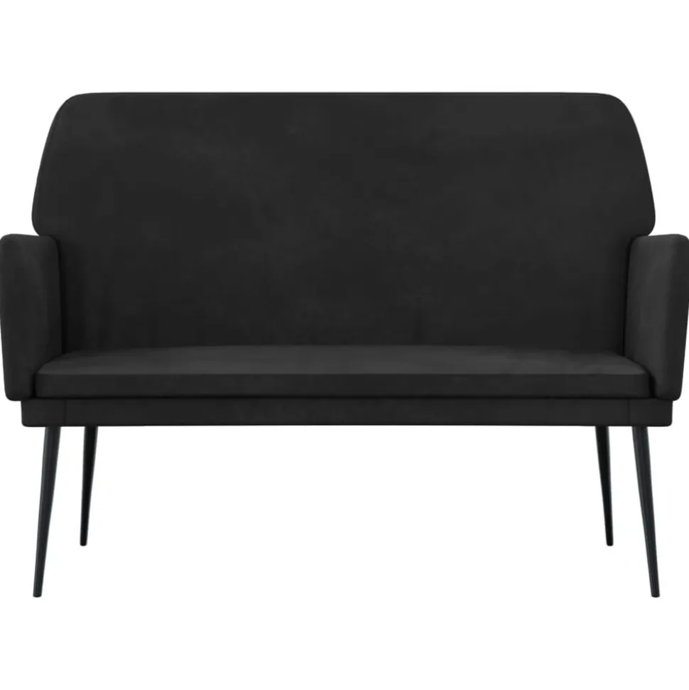 vidaXL Bankje 108x79x79 cm fluweel zwart