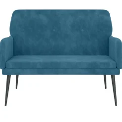 vidaXL Bankje 108x79x79 cm fluweel blauw