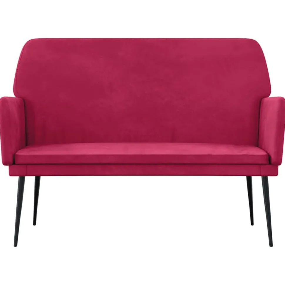 vidaXL Bankje 108x79x79 cm fluweel wijnrood
