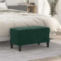 vidaXL Bankje 70x35x41 cm fluweel donkergroen
