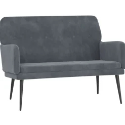 vidaXL Bankje 108x79x79 cm fluweel donkergrijs