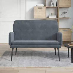 vidaXL Bankje 108x79x79 cm fluweel donkergrijs