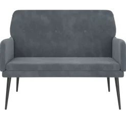 vidaXL Bankje 108x79x79 cm fluweel donkergrijs