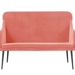 vidaXL Bankje 110x76x80 cm fluweel roze