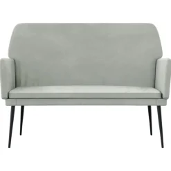 vidaXL Bankje 108x79x79 cm fluweel lichtgrijs