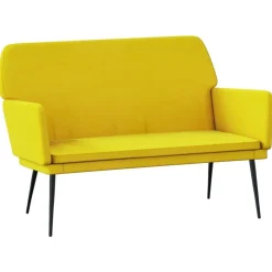 vidaXL Bankje 108x79x79 cm fluweel geel