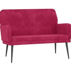 vidaXL Bankje 108x79x79 cm fluweel wijnrood