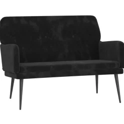vidaXL Bankje 108x79x79 cm fluweel zwart