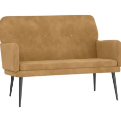 vidaXL Bankje 108x79x79 cm fluweel bruin