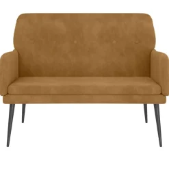 vidaXL Bankje 108x79x79 cm fluweel bruin