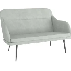 vidaXL Bankje 110x76x80 cm fluweel lichtgrijs