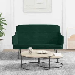 vidaXL Bankje 110x76x80 cm fluweel donkergroen