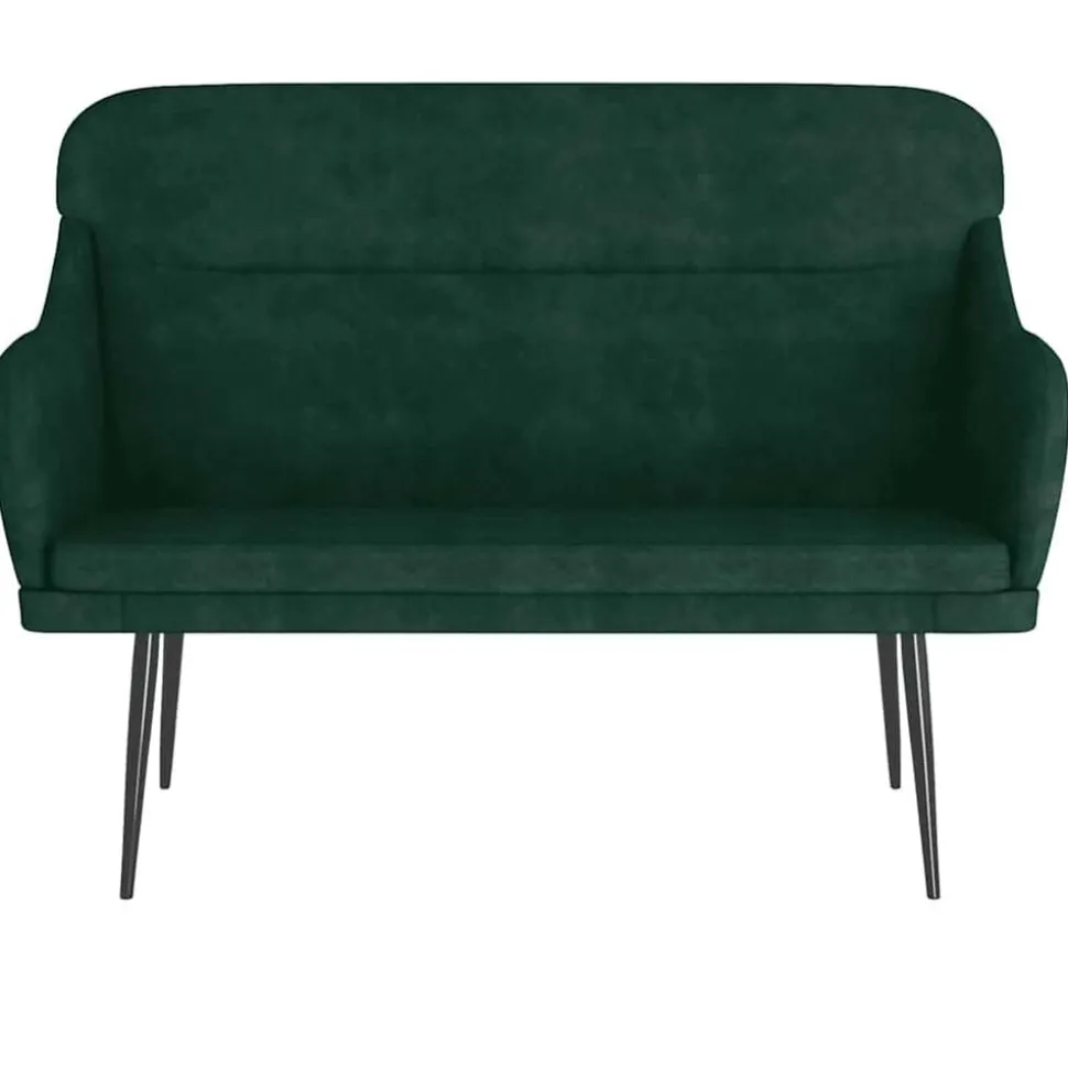 vidaXL Bankje 110x76x80 cm fluweel donkergroen